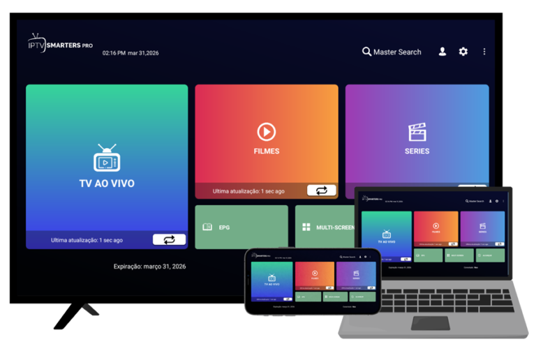 Aplicativo IPTV Smarters utilizando a melhor e maior lista de IPTV sem travamentos NeoTV.
